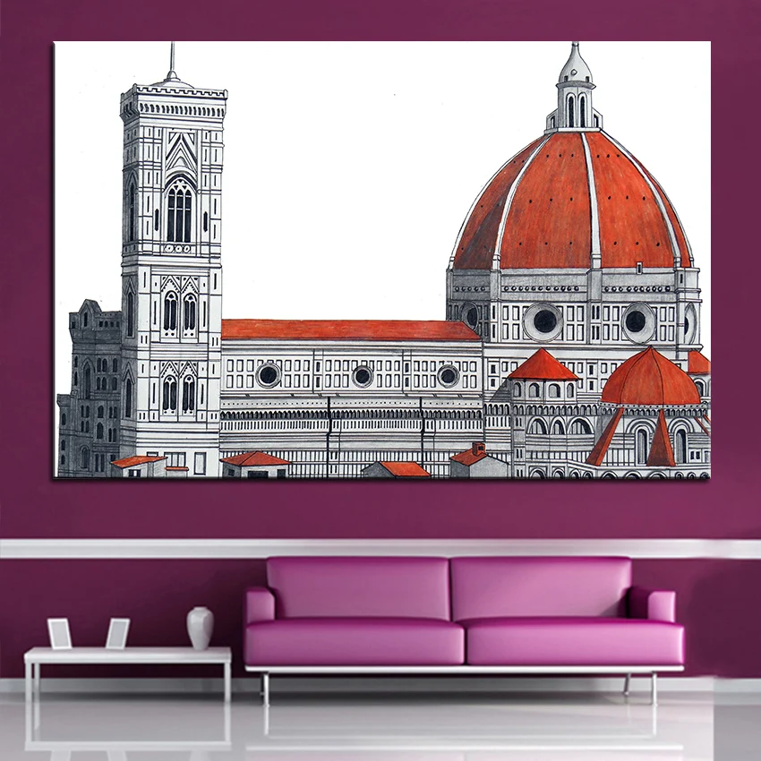 Large size Print Oil Painting Florence Italy Wall painting Home
