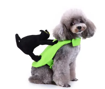Pet Riding Cat Funny Suit Cosplay Dogs Birthday Party Clothes For Halloween