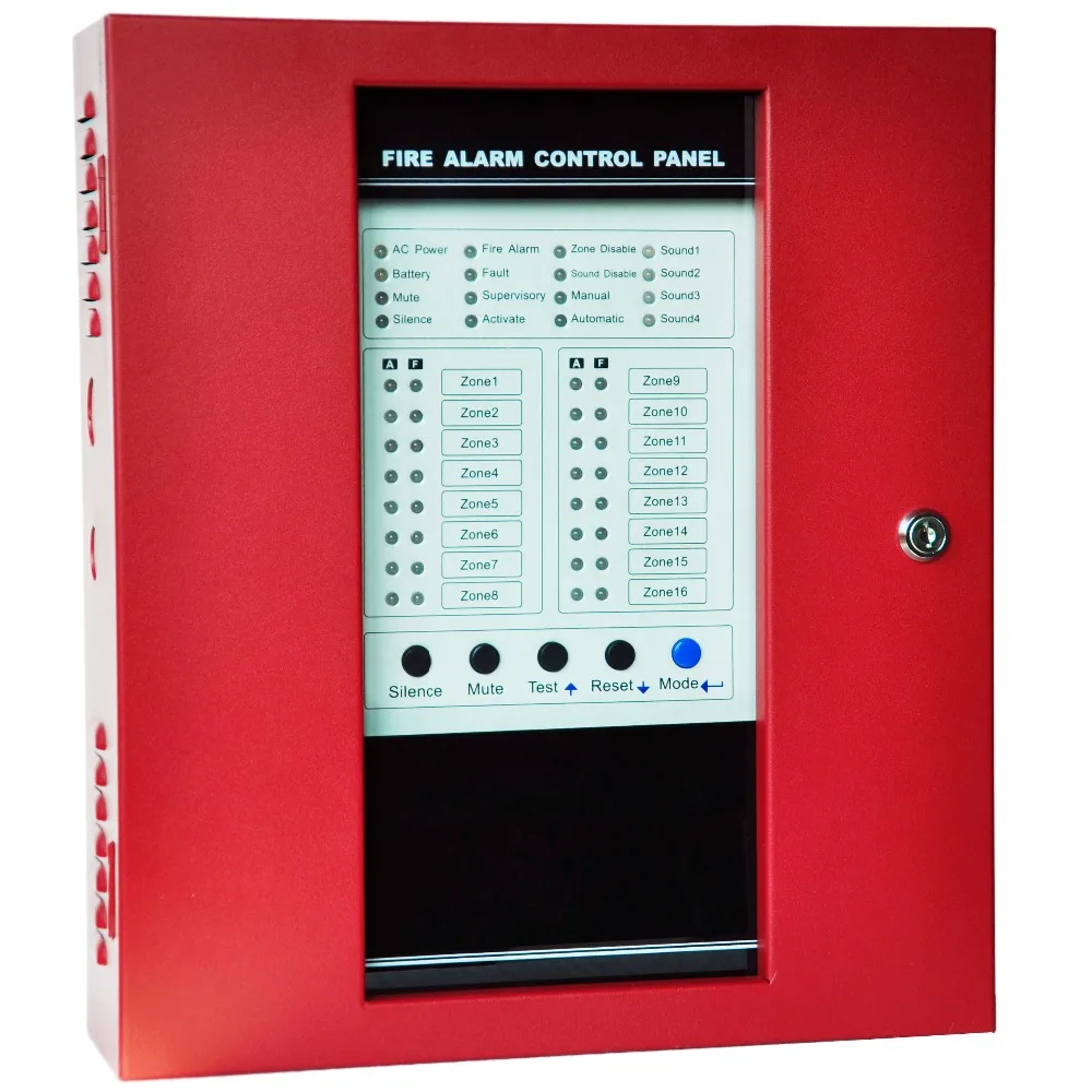 AC110V 220V пожарной сигнализации Системы 16 зоны Управление Панель детектор дыма