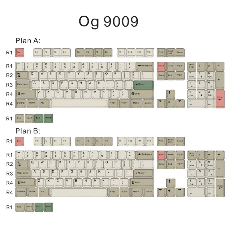 OG 9009keycap OG 9009 dye sub Keycap полный комплект, вишневый профиль и толстый PBT