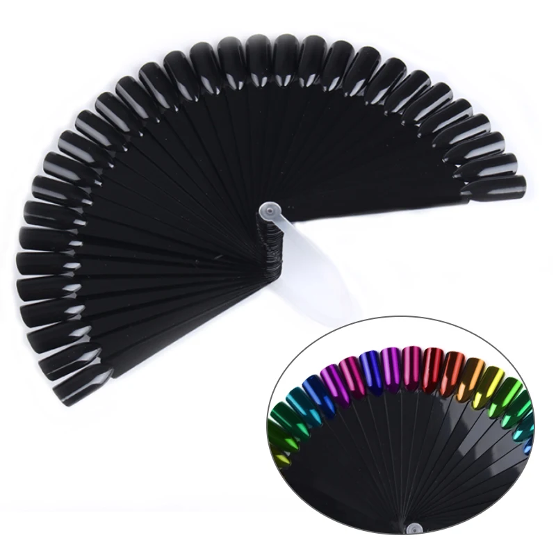

White Black False Nail Tips Color Card Transparent Buckle Ring Manicure Nail Art Practice Display Tools 50 32 20pcs