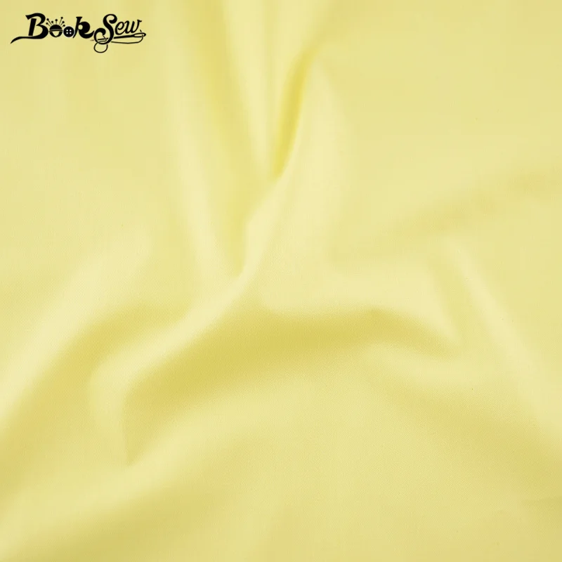 Хлопок Ткань бледно-желтый конструкций twill Ткань Текстиль для дома Материал кровать Лист квилтинга Tecido для Детское лоскутное Куклы