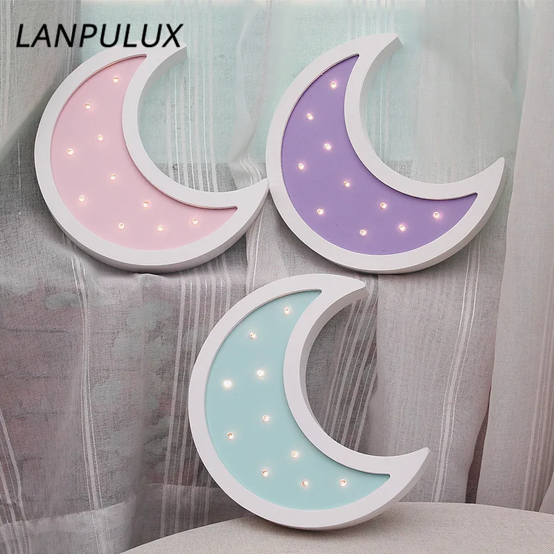 Lanpulux Луна Ночник детская спальня мультфильм украшение лампа настенное