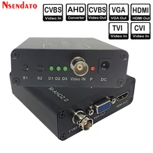 720/1080P 5MP 2MP TVI CVI AHD signal zu HDMI/VGA/CVBS signal Konverter Adapter Für CCTV Kamera Video Konvertieren mit HDCP NTSC PAL