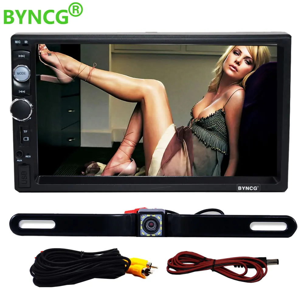 

BYNCG 2 din car radio 7" HD Player MP5 Touch Screen Digital Display Bluetooth Multimedia USB 2din Autoradio Car Backup Monitor