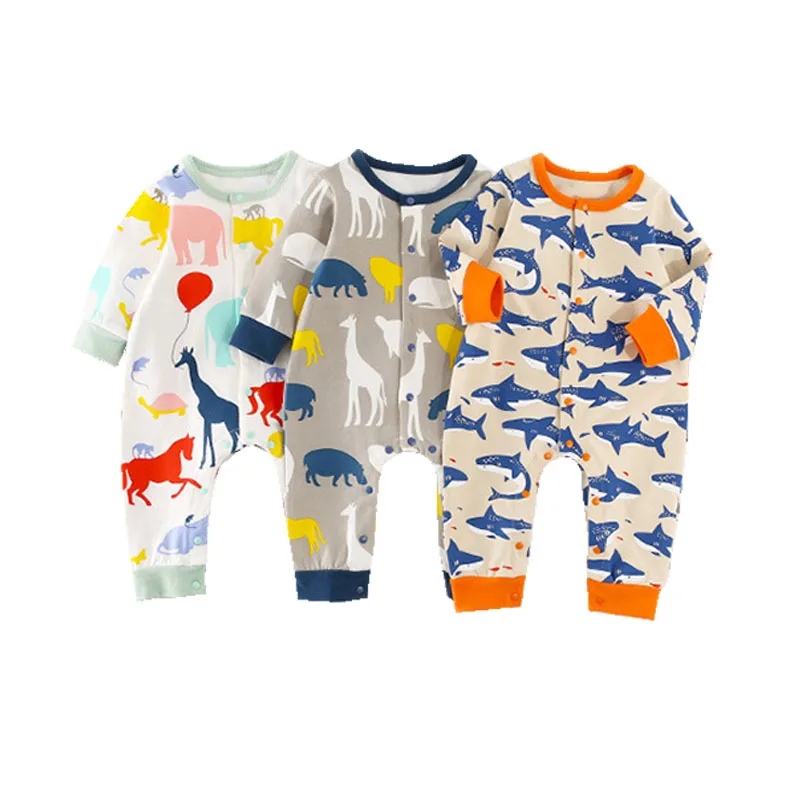 

Brand Baby Romper Long Sleeve Cotton Baby Pajamas Cute Animal Printed Newborn Baby Girls Boys Clothes Bebes Infantil Jumpsuit