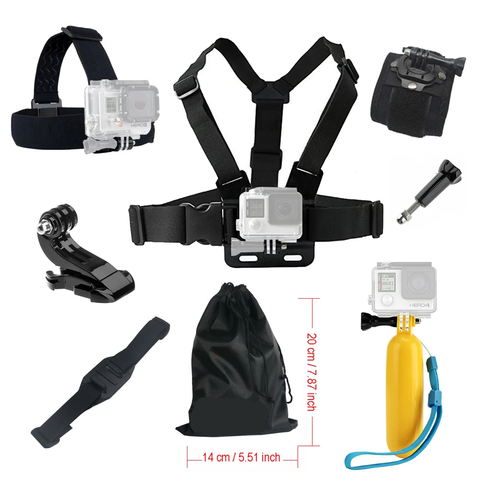 Wholesale For Gopro hero 4 5 Accessories set Floating Chest Head Hand Helmet Mount strap for Go pro SJCAM SJ4000 SJ5000X Action camera 52 Buy Cheap For Gopro hero 4 5 Accessories set Floating Chest Head Hand Helmet Mount strap for Go pro SJCAM SJ4000 SJ5000X Action camera 52