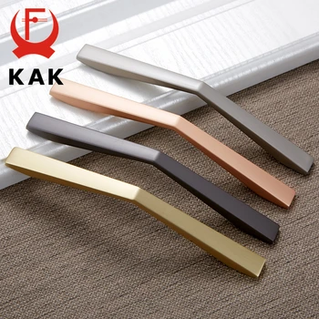 KAK Zinc Alloy Gray Gold Cabinet Handles Drawer Knobs Kitchen Cupboard Door Pulls Fashion Furniture Handle Cabinet Hardware