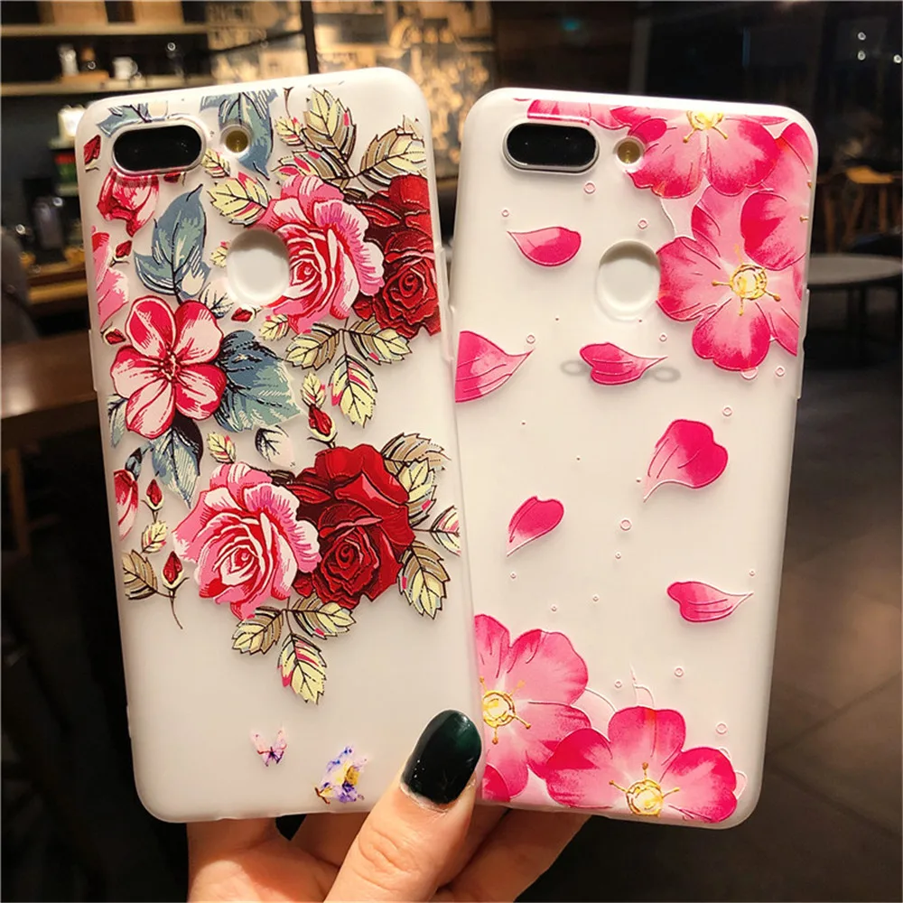 3D Рельефный цветочный чехол для телефона Huawei P20 Plus Mate 10 Lite 20 Nova 3 3i 3e 2i Honor 9i V20 P20Lite