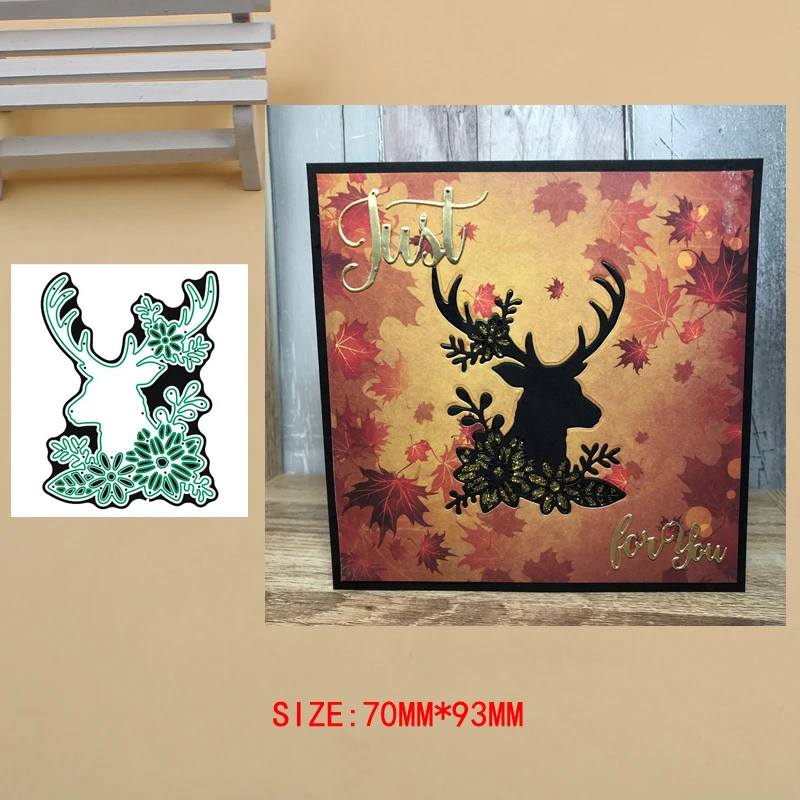 

Flower Silhouette Deer Metal Cutting Dies Craft Album Dies Scrapbooking New 2019 Dies Embossing Stencils Paper Cards Making