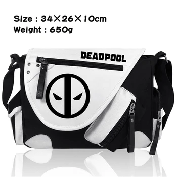 

Superhero Comics Deadpool Wade canvas shoulder bag Fashion Men zip Messenger Bag schoolbag Crossbody Handbag concise Leisure Bag