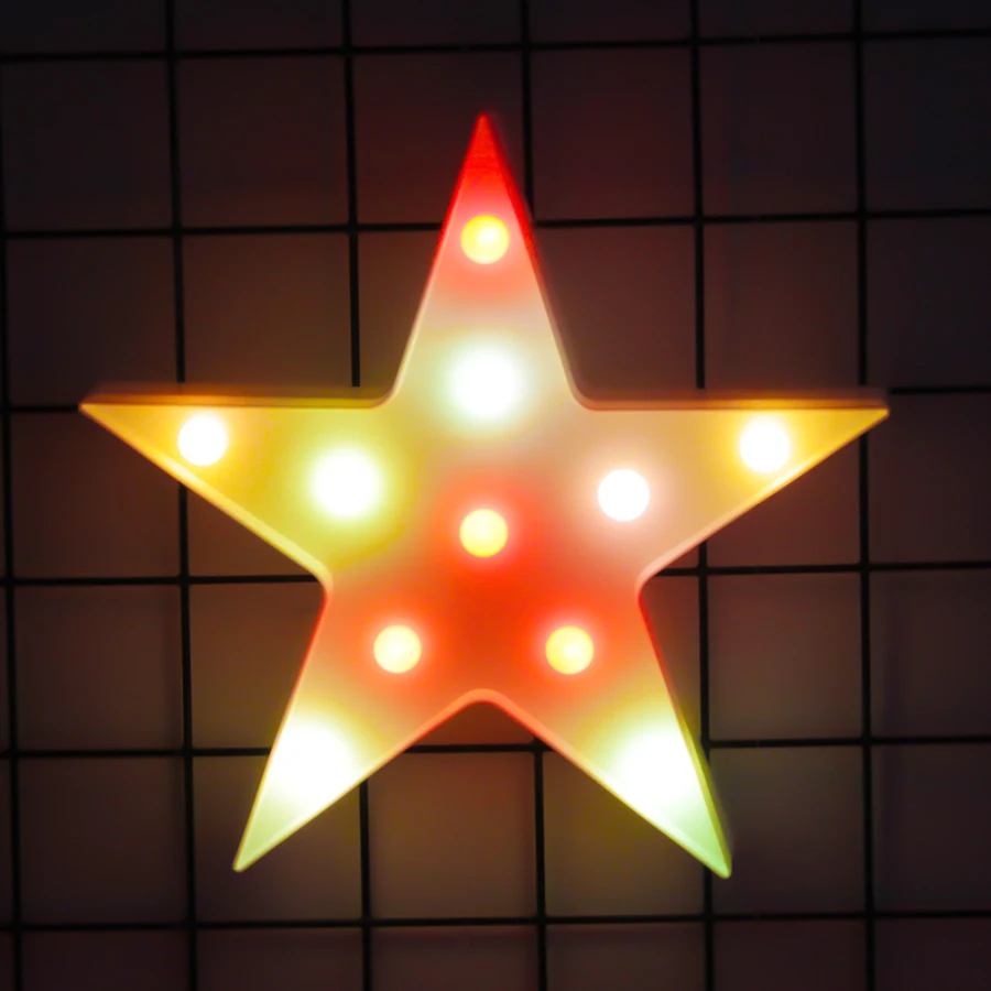 Прекрасная звезда LED 3D ночные огни милые детские игрушки знаковое событие для дома детские украшения спальни 3D лампы Рождество подарки