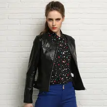 Женский короткий дизайн из овечьей кожи женские Мотоциклетные Куртки из натуральной кожи женские jaqueta de couro motoqueiro Верхняя одежда Весна