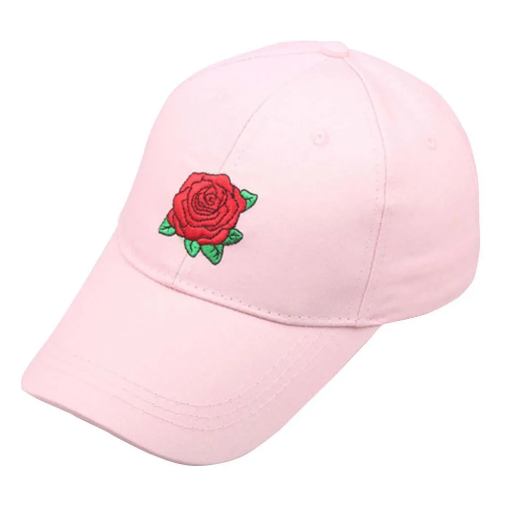 2019 men and women rose embroidery sports hat baseball basketball beach hat casual comfort duck tongue sun hat cap cotton 40J26 (8)