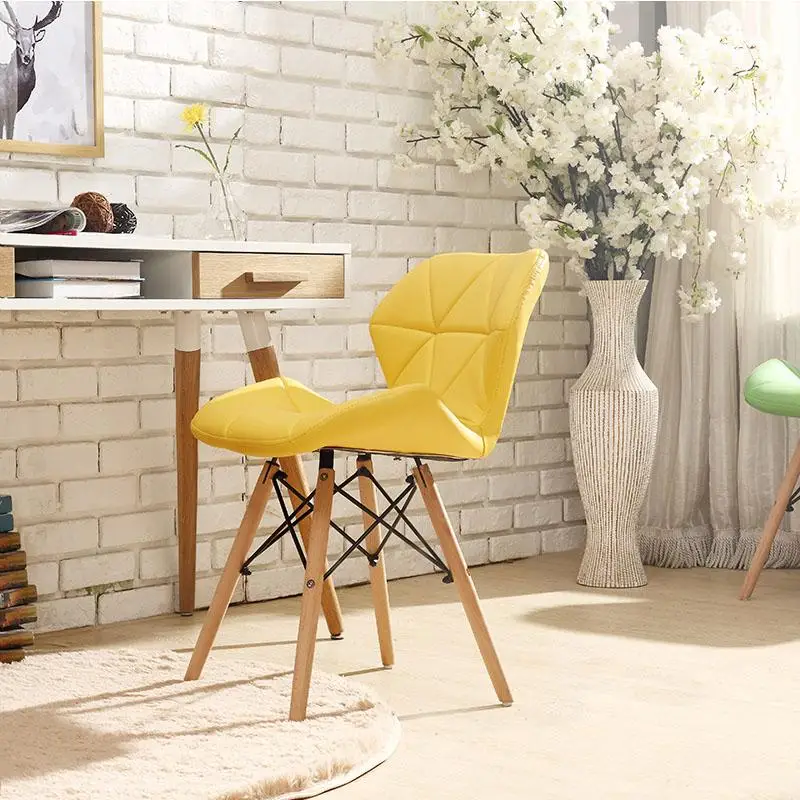 Современный минималистичный обеденный стул, домашний ресторанный стул, компьютерный стул из твердой древесины, скандинавский стул для гостиной - Цвет: Style 8
