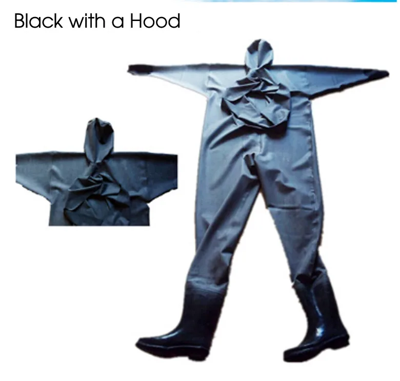 Waders de peito masculinos de borracha, 1mm,