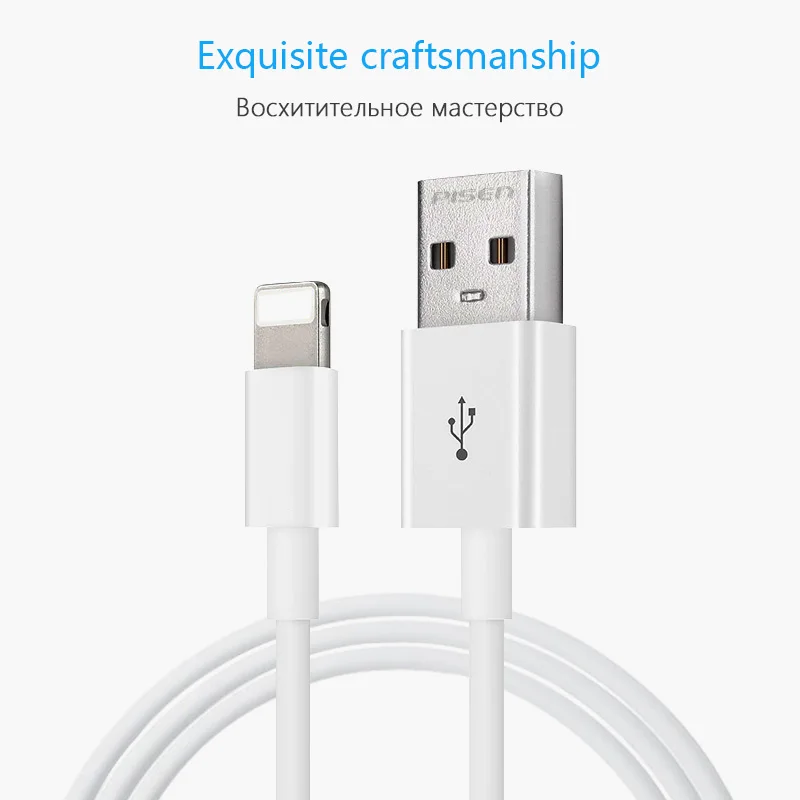 PISEN складной 5 В 2.4A USB Wall Зарядное устройство и кабель для iPhone Главная Путешествия