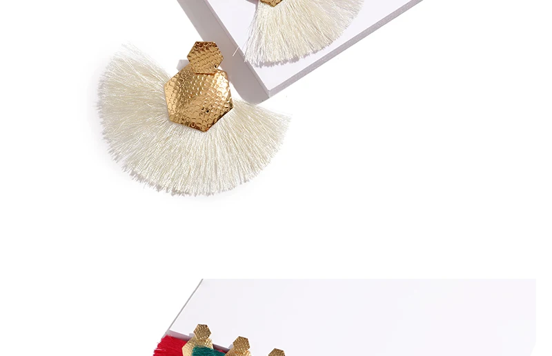 Luxury Drop Tassel Earrings For Women Bijoux Geometric Statement Earrings Wedding Green Dangle Earings Fashion Jewelry (4)