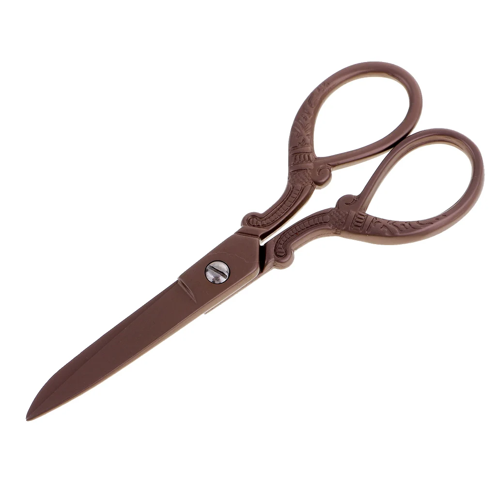 Handicraft Stainless Steel Vintage Sewing Scissors Embroidery Fabric Dressmaking Shears for DIY Crafts Cut Tools
