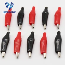 IMC Hot 20, Pcs 35mm black red soft plastic coating test probe, alligator clip, crocodile test clip