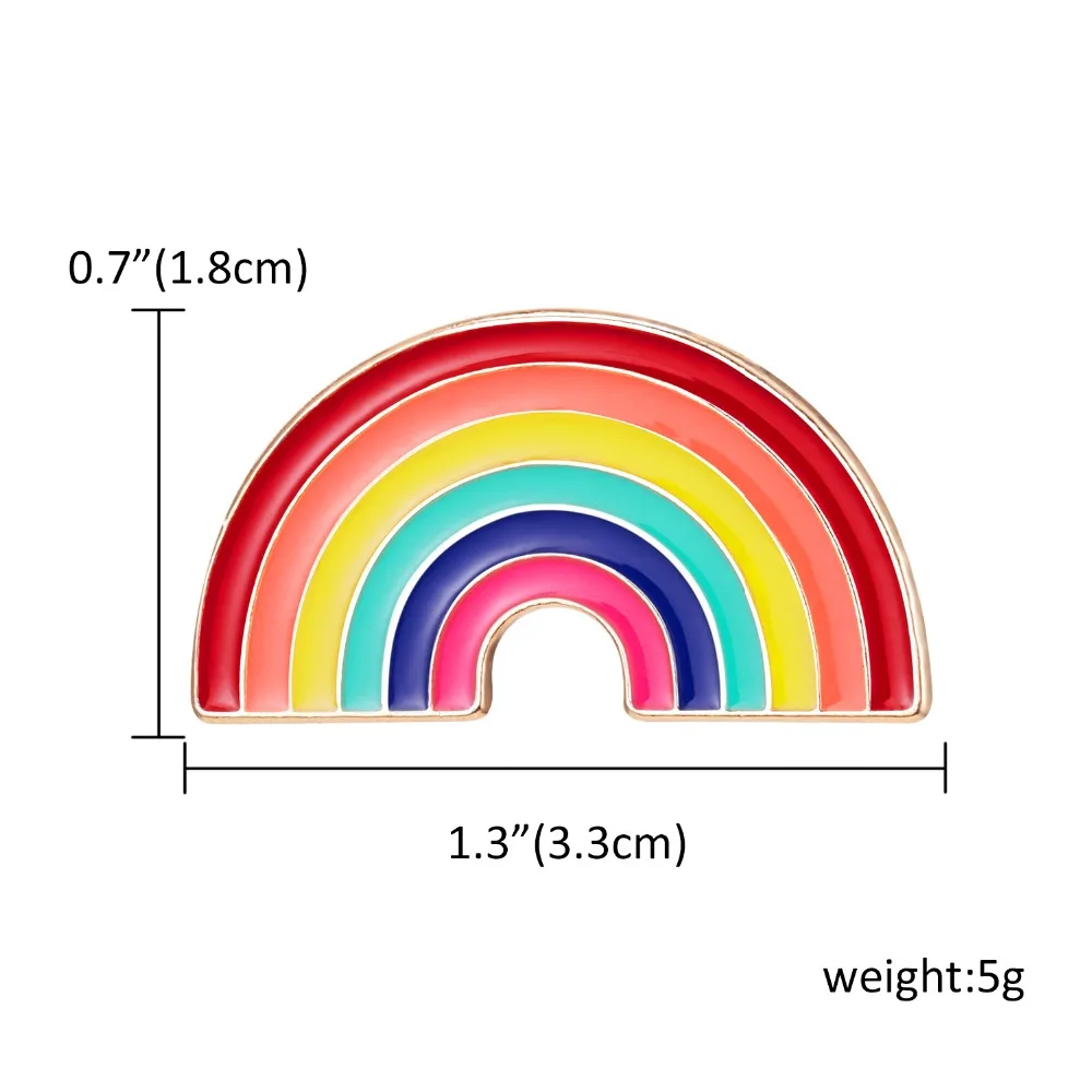 Модная разноцветная маленькая брошь в виде радуги, значки в виде гордыни, нагрудные броши для мужчин и женщин, украшения одежды
