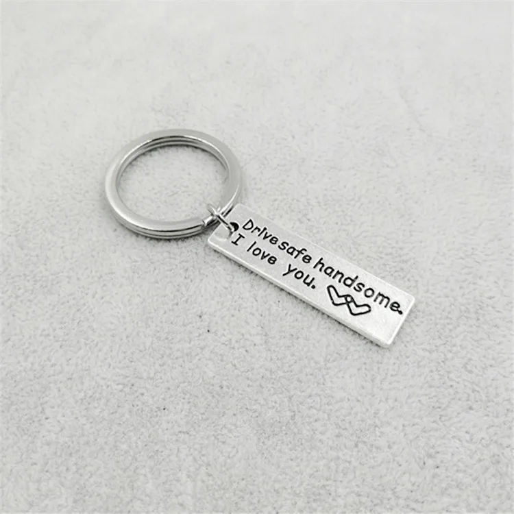 

1 Pcs Drive Safe Car Keychain Letter I need you here with me Trucker Keyring Gift For Husband Boyfriend Dad Valentines Day