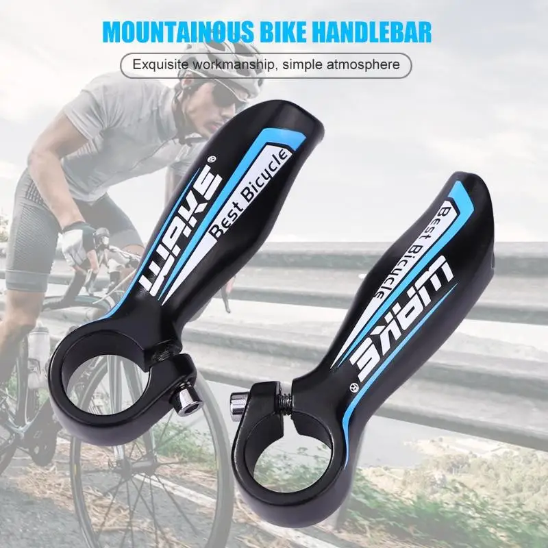Best WAKE 1 Pair Bicycle Handlebar Ends Aluminum Alloy MTB Mountain Bike Handle Bar Ends 22.2mm mtb bicycle parts Cycling Accessories