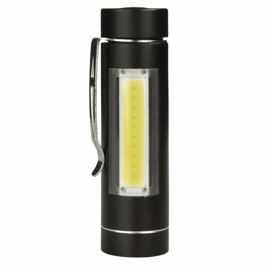 Super Portable Mini COB LED Flashlight 14500/AA Torch Working Pocket Pen Lamp With Clip Daily Waterproof Penlight