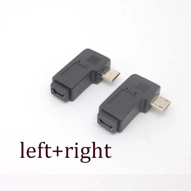 90 градусов левый+ правый угол адаптер micro usb Тип A B штекер mini USB женский