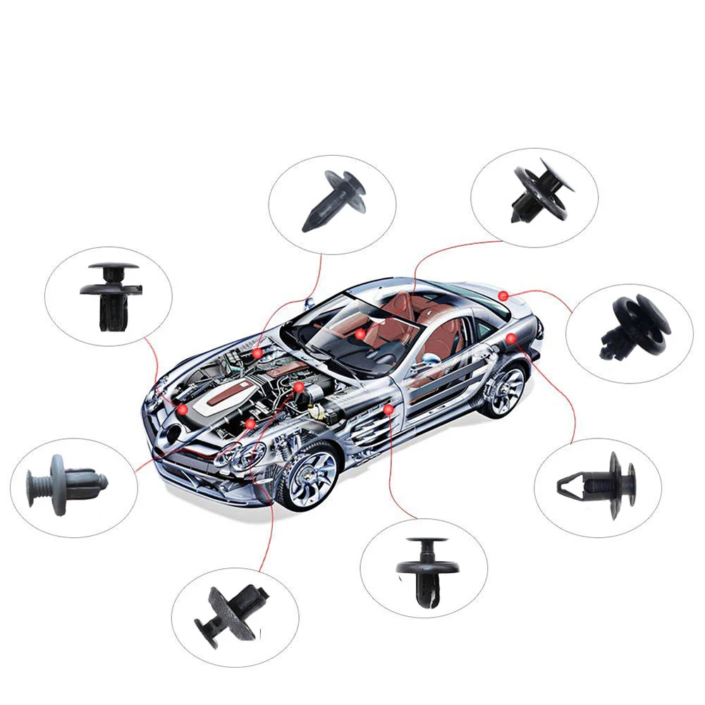 SITAILE, 100 шт., автомобильные зажимы, аксессуары, зажим, пластиковые заклепки, смешанные зажимы для автомобиля, фиксатор, застежка, заклепки для Bmw, Ford, Honda