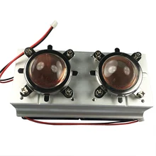 Двойной вентилятор охлаждения теплоотвод+ 2 шт. 60-80 градусов 44 мм объектив отражатель кронштейн для 20 Вт 30 Вт 50 Вт 100 Вт светодиодный алюминиевый