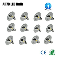 12 шт./лот 7 Вт AR70 светодиодный свет для 50 Вт галогенная лампа, B15 220 V 240 V теплый белый 2700 K 36 градусов угол луча 400lm прожектор светодиодный