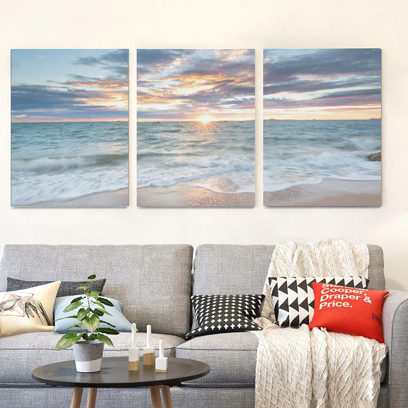 Современные HD печати Wall Art Холст закат на море картина для домашнего декора изображение Гостиная масло картина без рамки