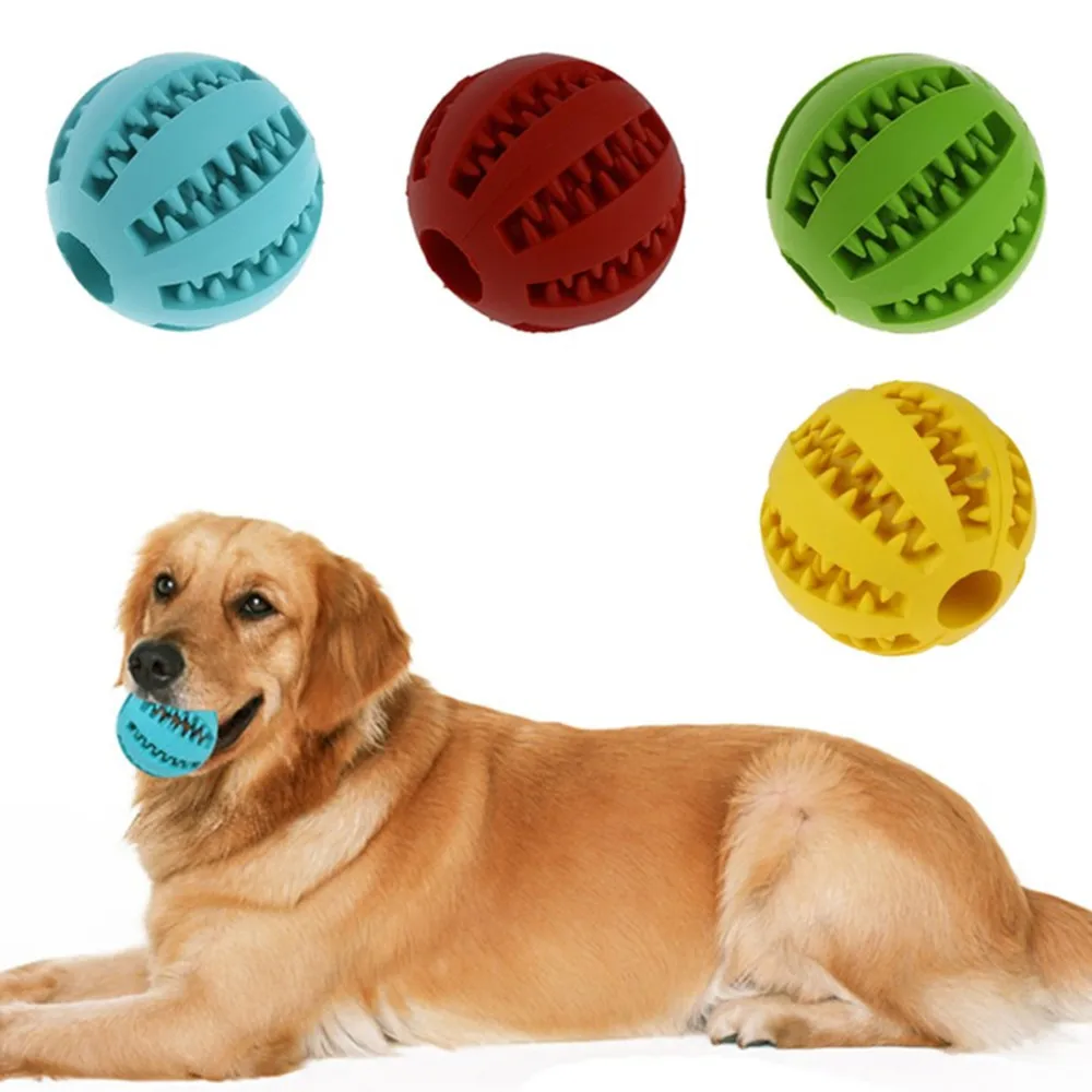 Pet интерактивные игрушки для собак натуральный резиновый шарик игрушка смешная Интерактивная эластичность чистые зубы игровые шарики жевательная игрушка для собак