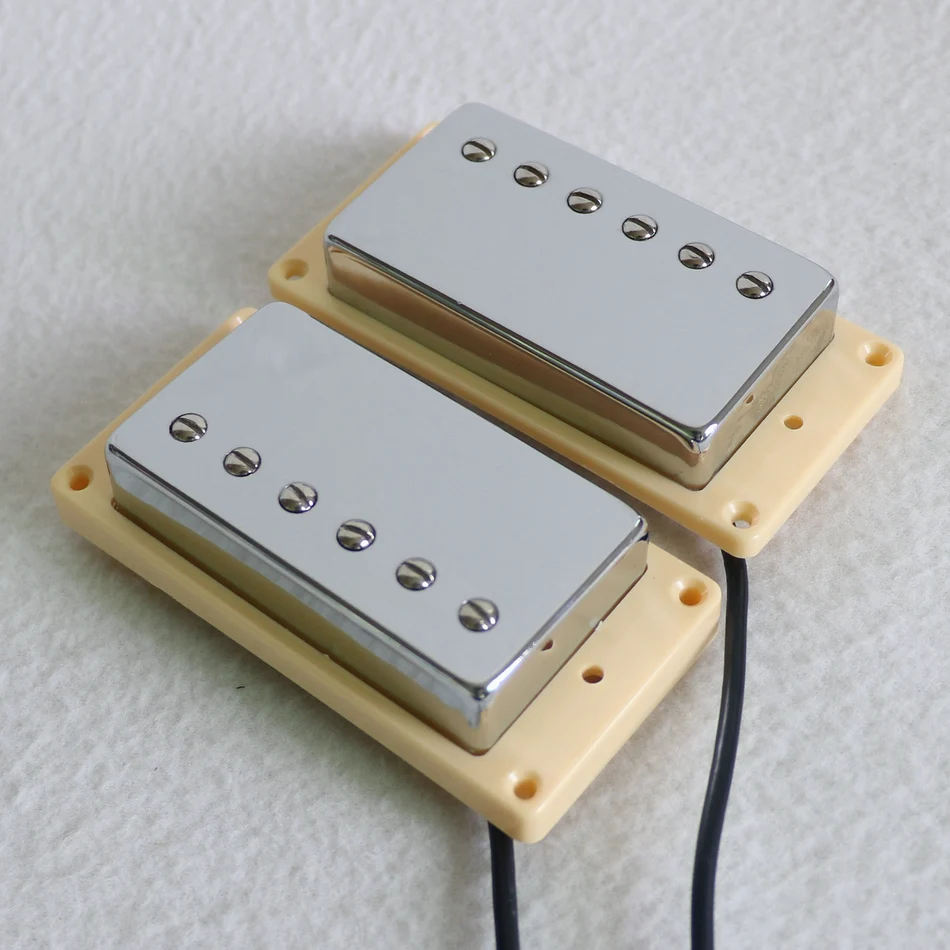 Продажа N &amp B 1 комплект Alnico 2 хром крышка humbucker lp звукосниматель гитары с кольцами