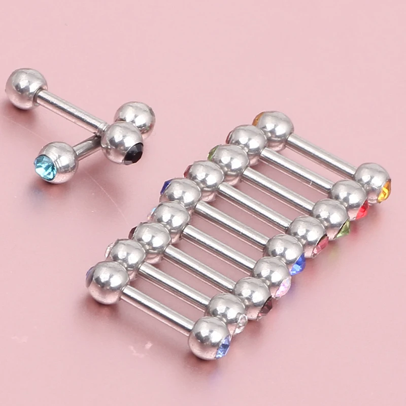 Surgical Stainless Steel Tragus Helix Bar Ball Labret Lip Cartilage