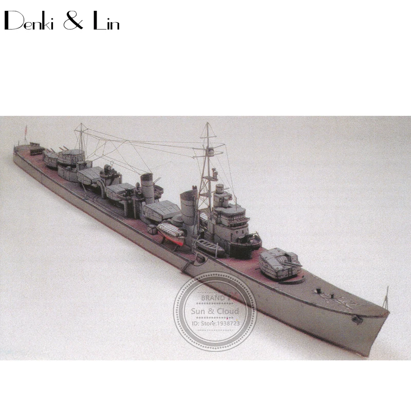 

1:400 3D Japanese Destroyer Shimakaze Ship Boat Paper Model Assemble Hand Work Puzzle Game DIY Kids Toy Denki & Lin