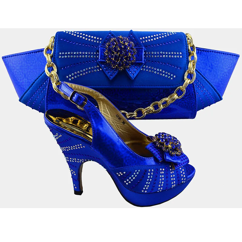GF45 Beautiful Ladies Shoes And Bags Sets Italian Matching Shoe And Bag