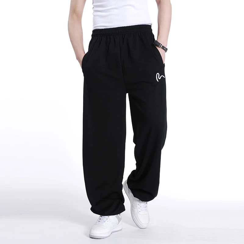 82 повседневные мужские брюки размера плюс, мужские хлопковые обтягивающие весенние прямые хип-хоп длинные брюки с эластичной талией - Цвет: model 1