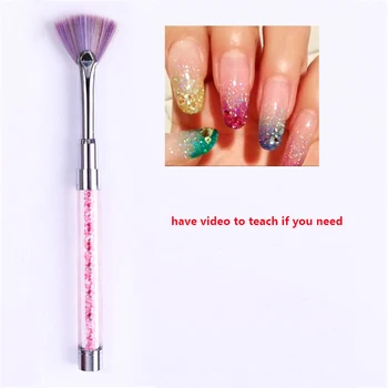 

Professinal 1pc UV Gel Nail Polish Brush Painting Halo Dying Nail Pen Colorful Bead Handle Nail Art Drawing Brush Manicure Tool