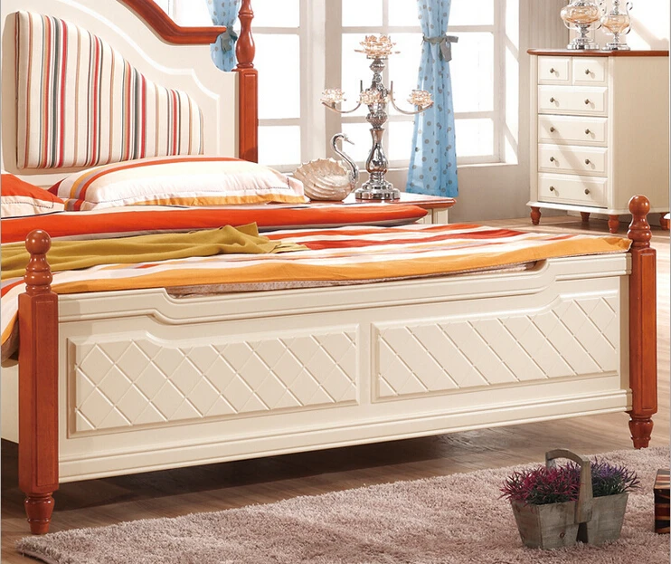 solid wood bedroom furniture set classic furniture 0409 K318-in Beds from Furniture on