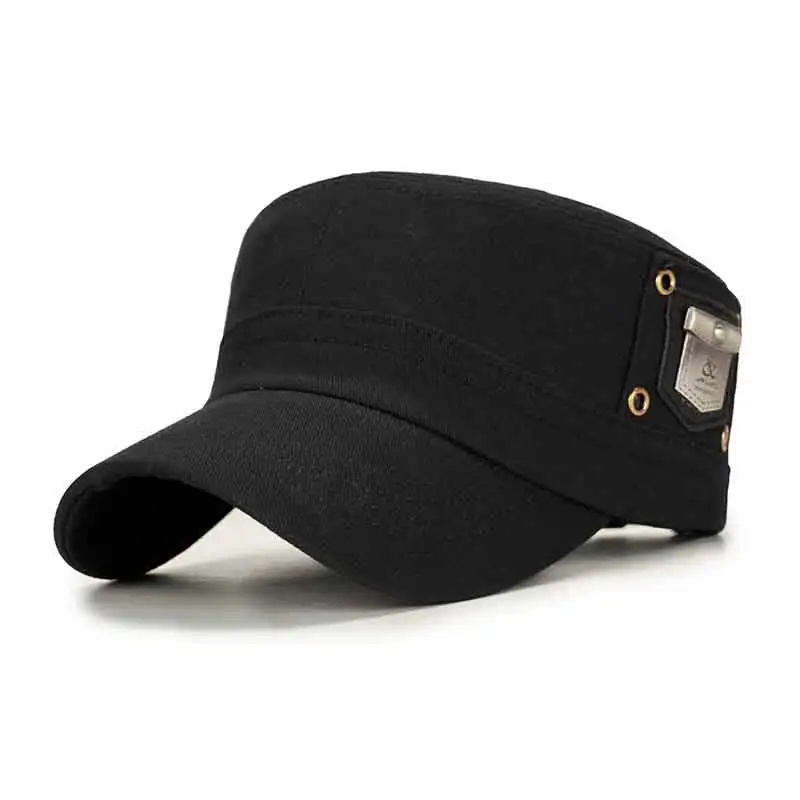 

Army Classic Flat Roof Military Hats Outdoor Sun Shade Bush Hat Baseball Field Men Cap For Women Gorras