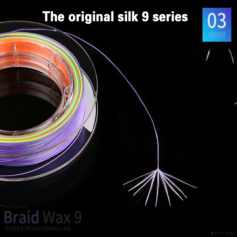GUGUFISHG 9 нитей 500 м многоцветная рыболовная леска, ПЭ многофиламентная плетеная леска для океанской рыбалки, супер сильные лески, 10LB-80LB