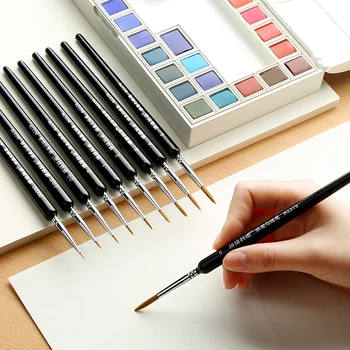 

Watercolor extra fine hook line pen student stroke color watercolor brush oil brush pen gouache acrylic pen set art supplies