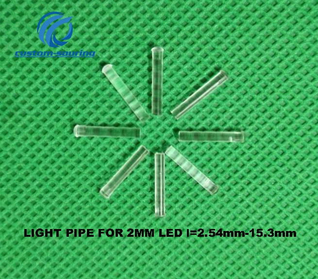 

100PC Clear color 2.54MM-15MM LIGHT PIPE PNL MNT FOR 2MM Led Diode LED Tube Lampshade Replace PLP2-500