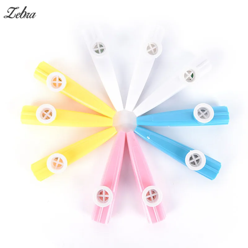 

Zebra Random Color Plastic Paper Film Kazoo Children's Accompaniment Simple Harmonica Mouth Woodwind Instruments Kazoo Flute