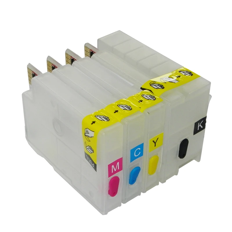 4 Colors Empty Refillable Ink Cartridge With Chip For HP 932 933 932XL
