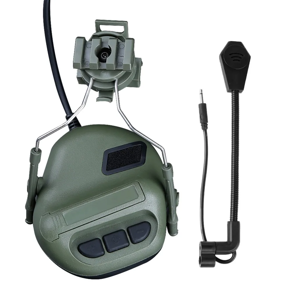 Capacete militar fone de ouvido com adaptador