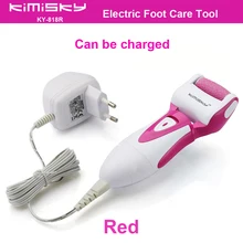 Red charged waterproof pedicure electric tools Foot Care Exfoliating Foot Care Tool 1ps roller pedicure heads scholls function