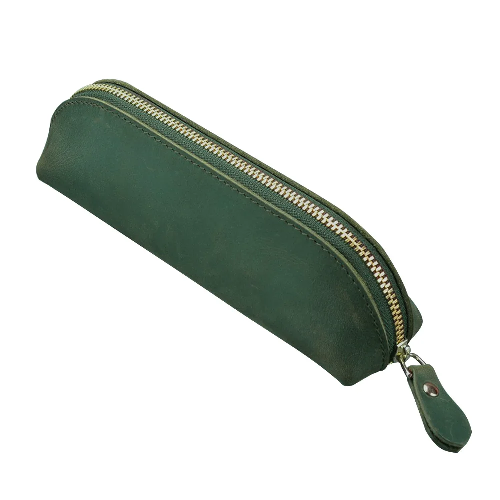 

Home School Travel Large Capacity Zipper Pencil Case Office Storage Bag Makeup Organizer Lightweight Multi-Purpose Faux Leather